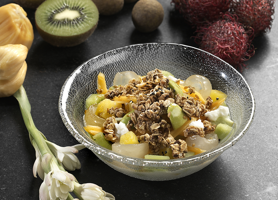 exotic fruit and granola
