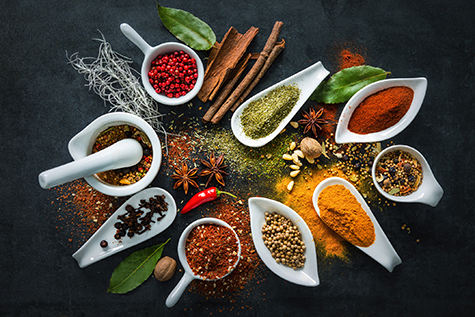 Various herbs and spices