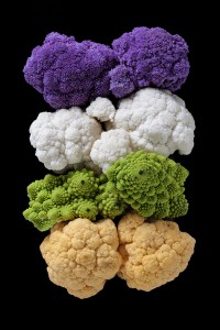 Cauliflowers rainbow