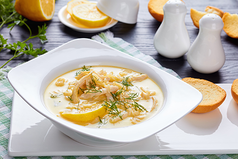 avgolemono - delicious creamy greek chicken soup