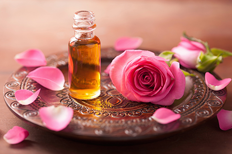rose flower and essential oil. spa, aromatherapy