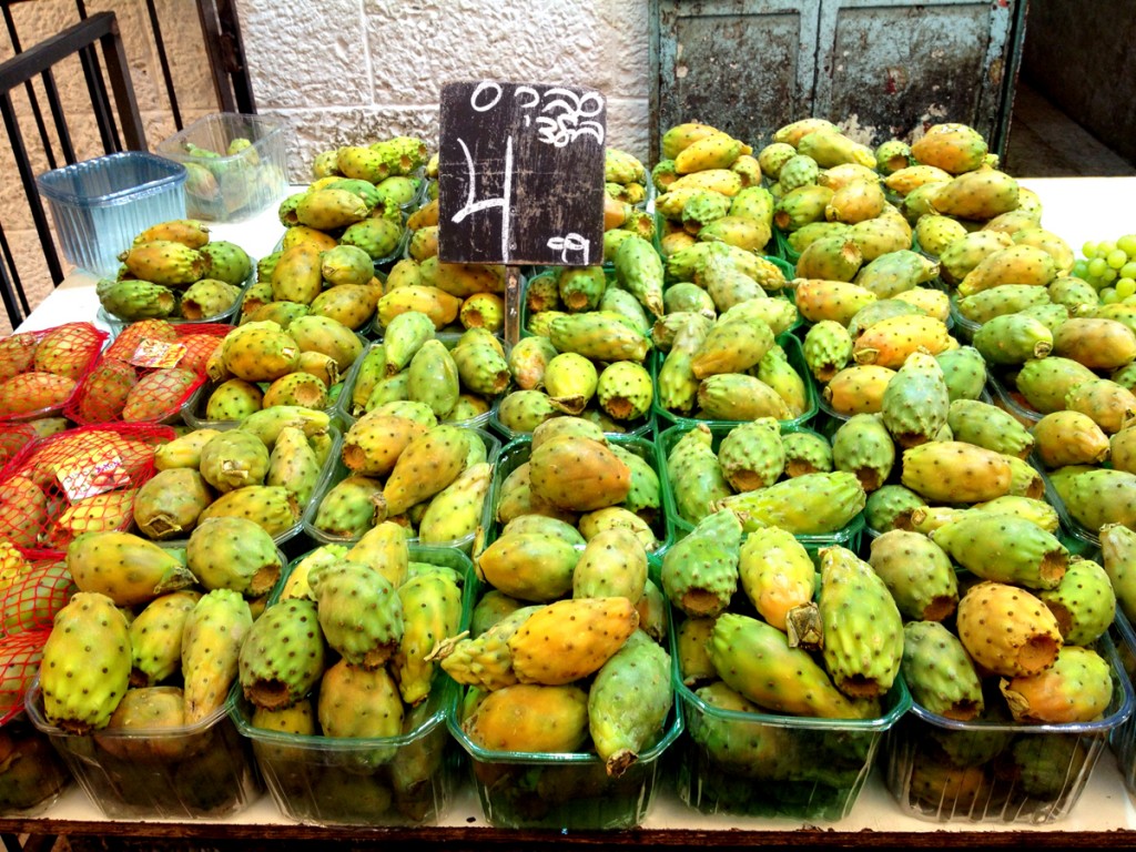 Green Cactus Pears on market