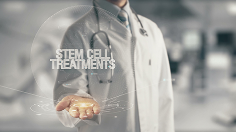 Doctor holding in hand Stem Cell Treatments