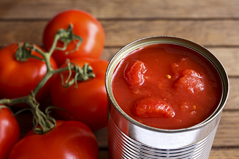 Open tin of chopped tomatoes.