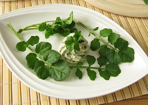 Herb butter with watercress