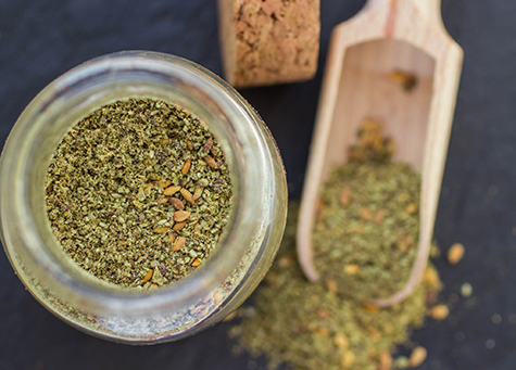 Zaatar - middle Eastern mixture of spices and seasonings